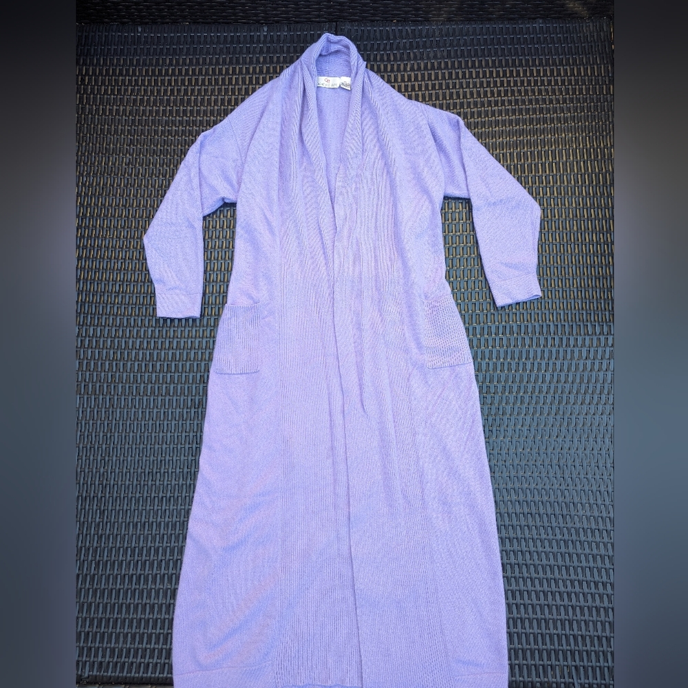 100% Pure Cashmere Lavender Ankle Length Lounge Robe Sweater